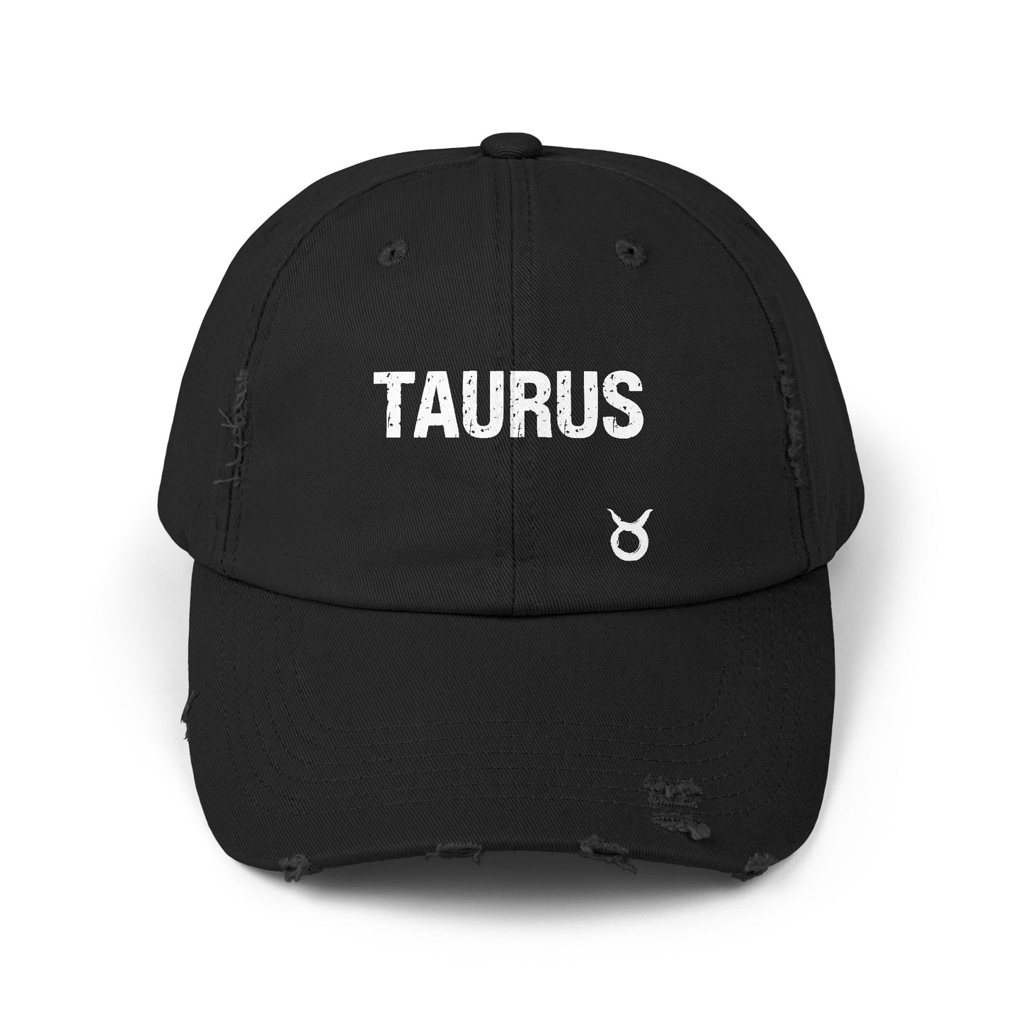 Taurus Zodiac Unisex Distressed Cap – Trendy Astrology Hat for All Genders