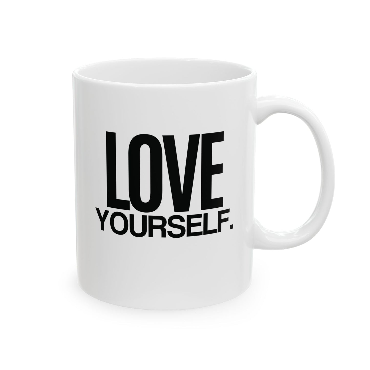 Love Yourself Ceramic Mug – Inspirational Coffee Cup 11oz | BPA-Free, Microwave & Dishwasher Safe