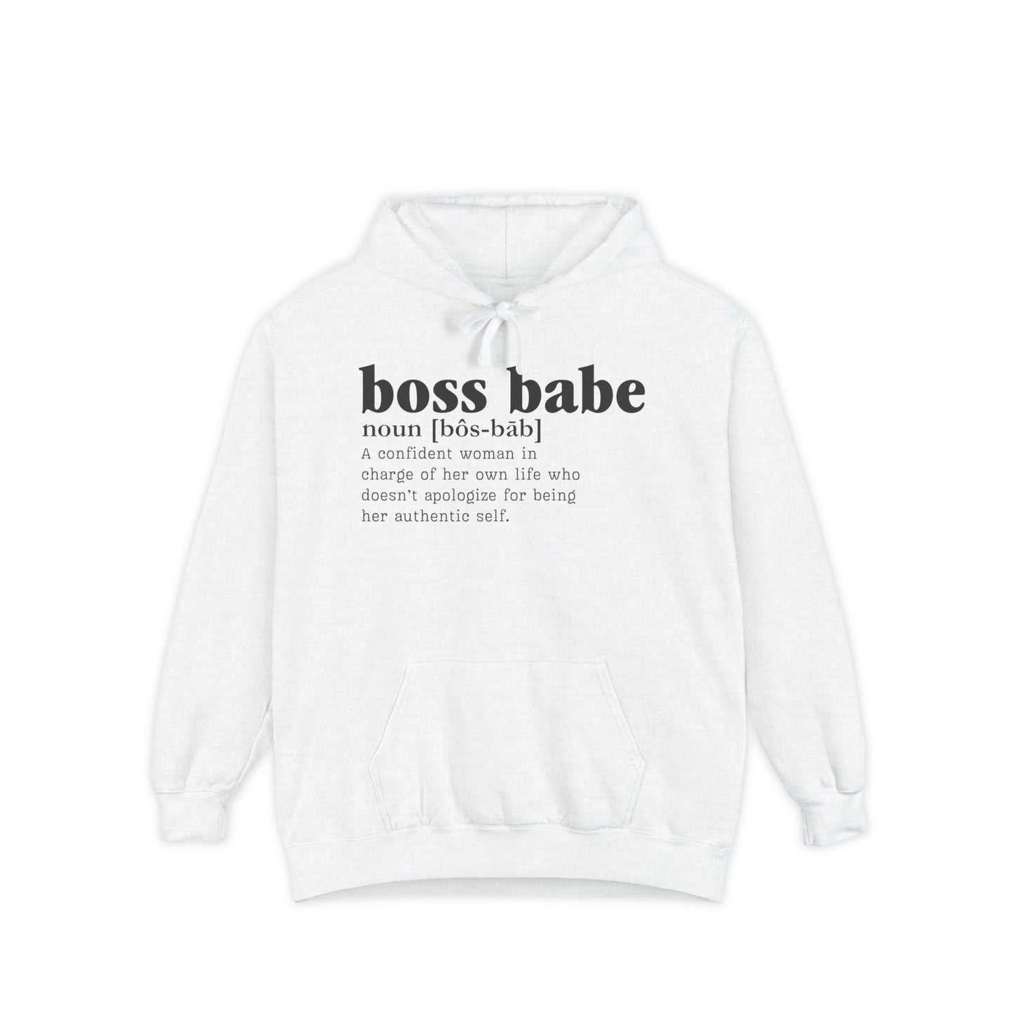 Boss Babe Garment-Dyed Hoodie - Unisex, Soft, Durable & Eco-Friendly Comfort