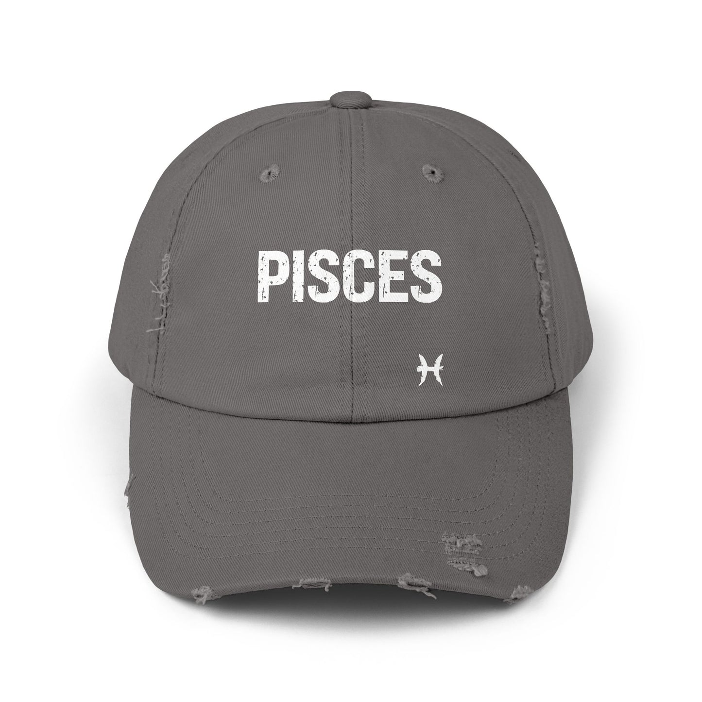 Pisces Zodiac Unisex Distressed Cap – Trendy Astrology Hat for All Genders