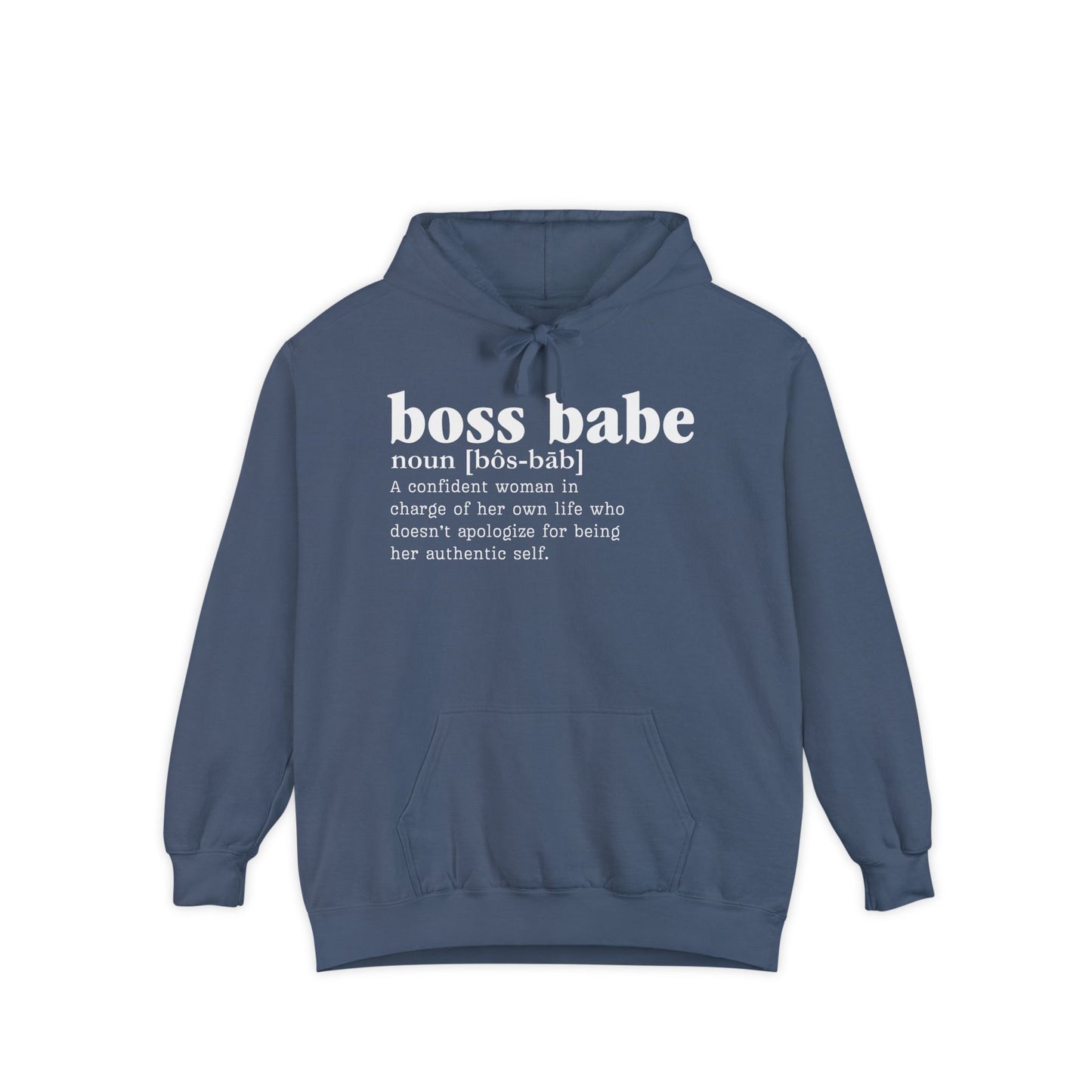 Boss Babe Garment-Dyed Hoodie - Unisex, Soft, Durable & Eco-Friendly Comfort