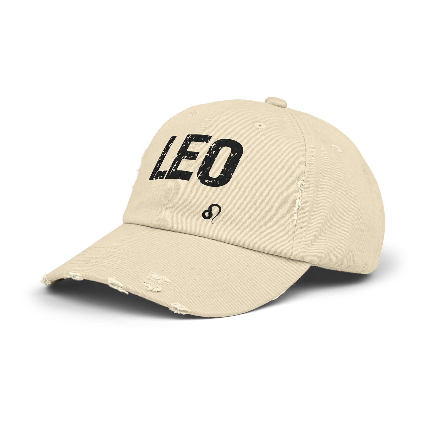 Leo Zodiac Unisex Distressed Cap – Trendy Astrology Hat for All Genders