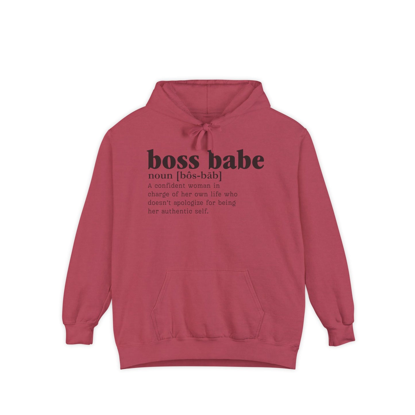 Boss Babe Garment-Dyed Hoodie - Unisex, Soft, Durable & Eco-Friendly Comfort