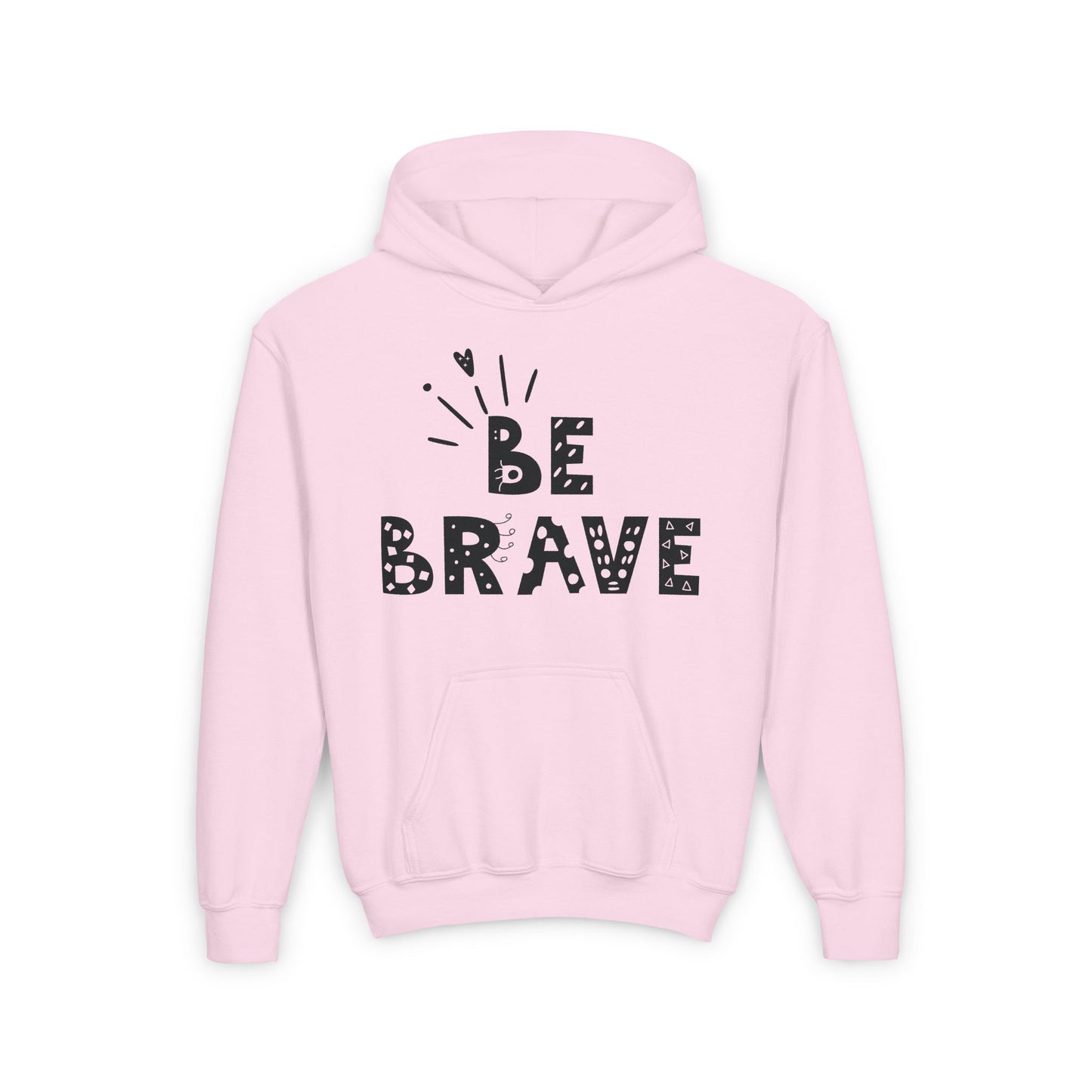 Be Brave Youth Hoodie - Soft, Durable & Cozy Heavy Blend Sweatshirt