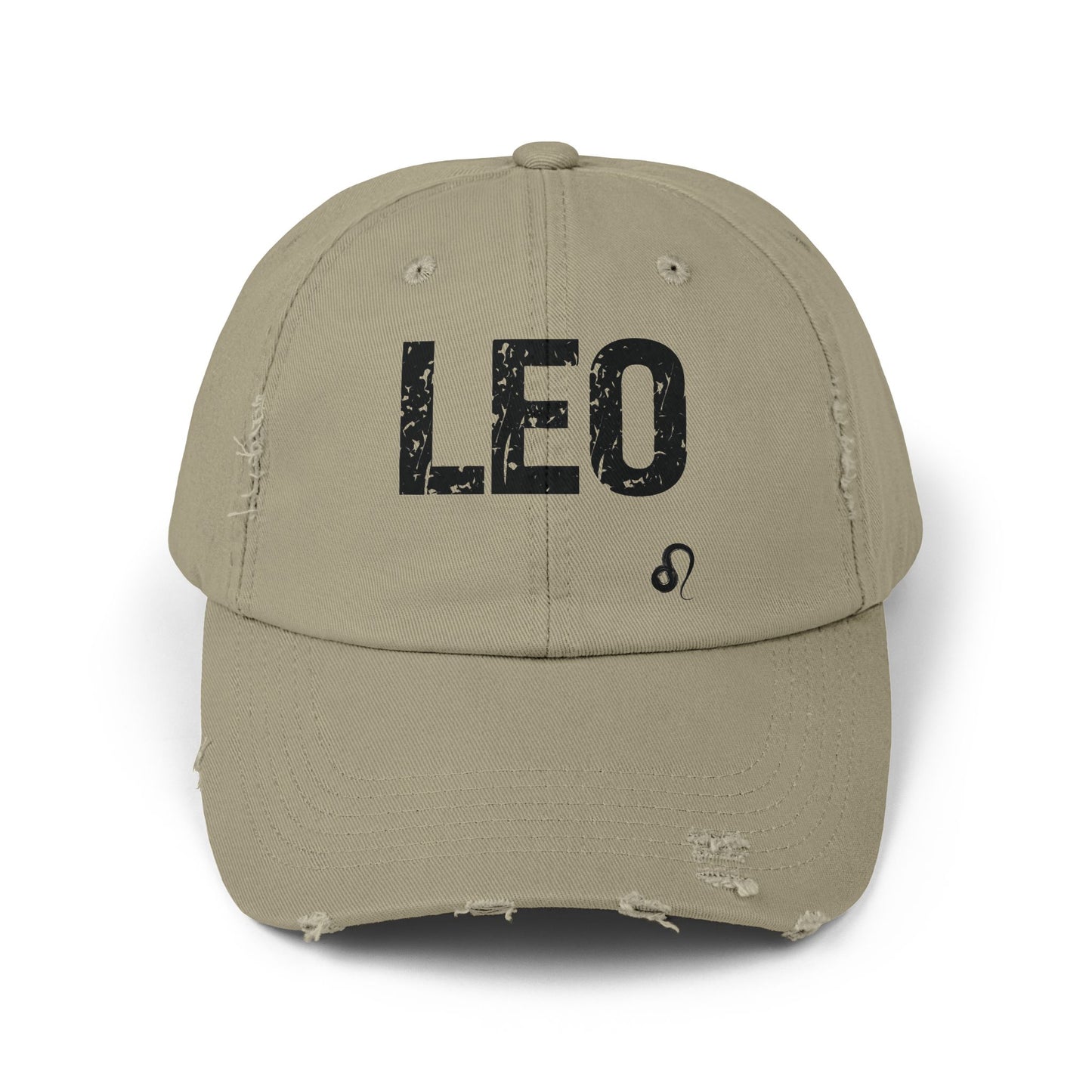 Leo Zodiac Unisex Distressed Cap – Trendy Astrology Hat for All Genders