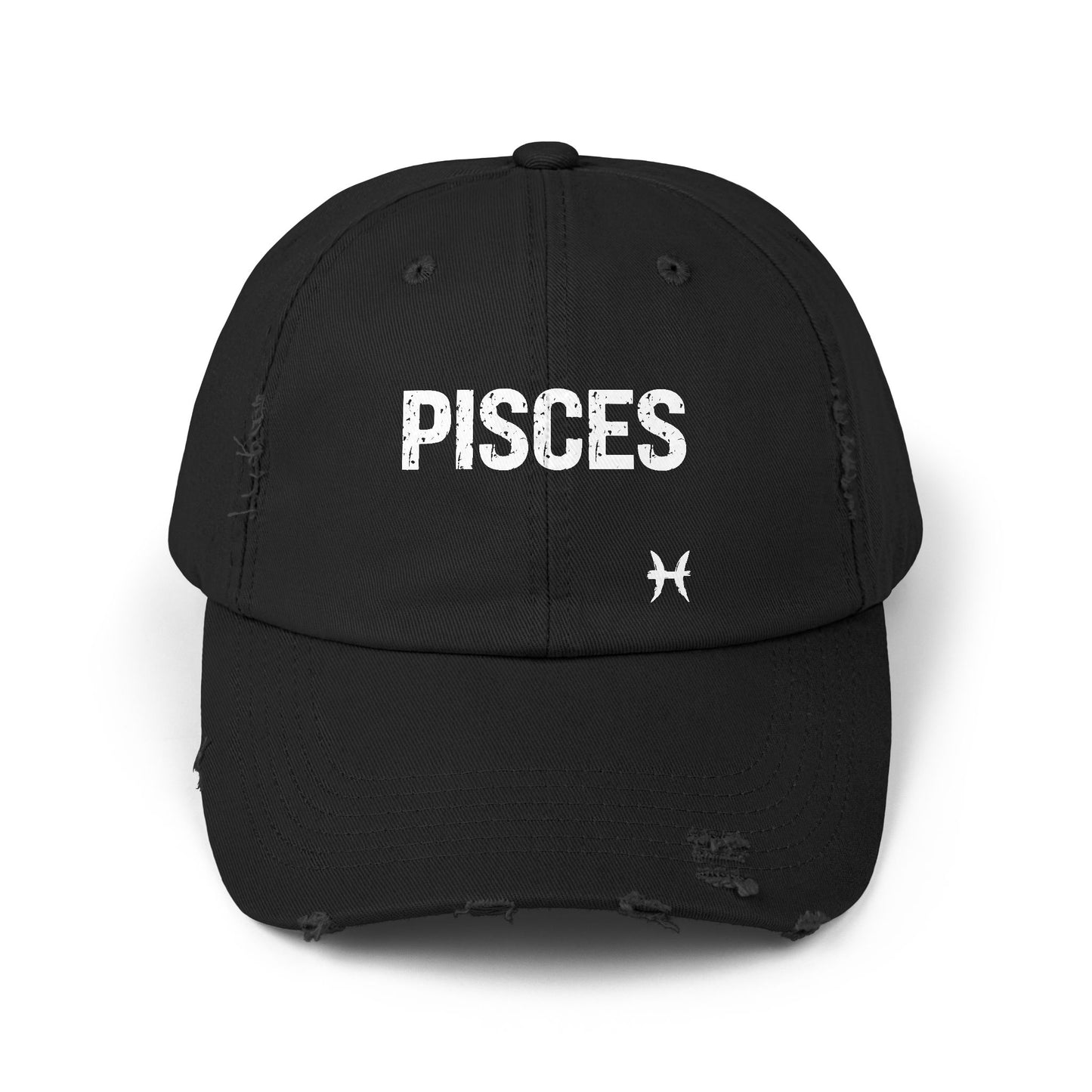 Pisces Zodiac Unisex Distressed Cap – Trendy Astrology Hat for All Genders