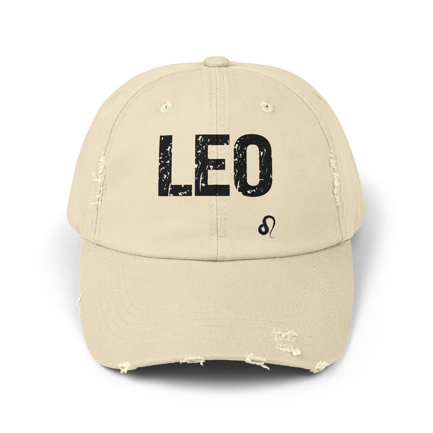 Leo Zodiac Unisex Distressed Cap – Trendy Astrology Hat for All Genders