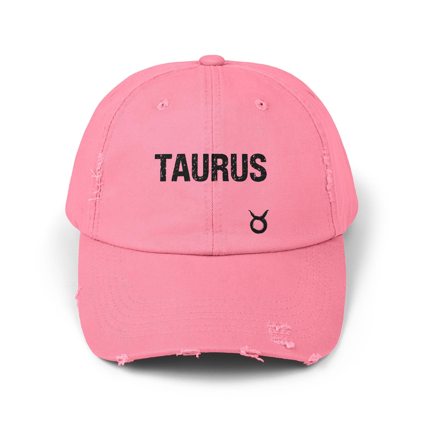 Taurus Zodiac Unisex Distressed Cap – Trendy Astrology Hat for All Genders