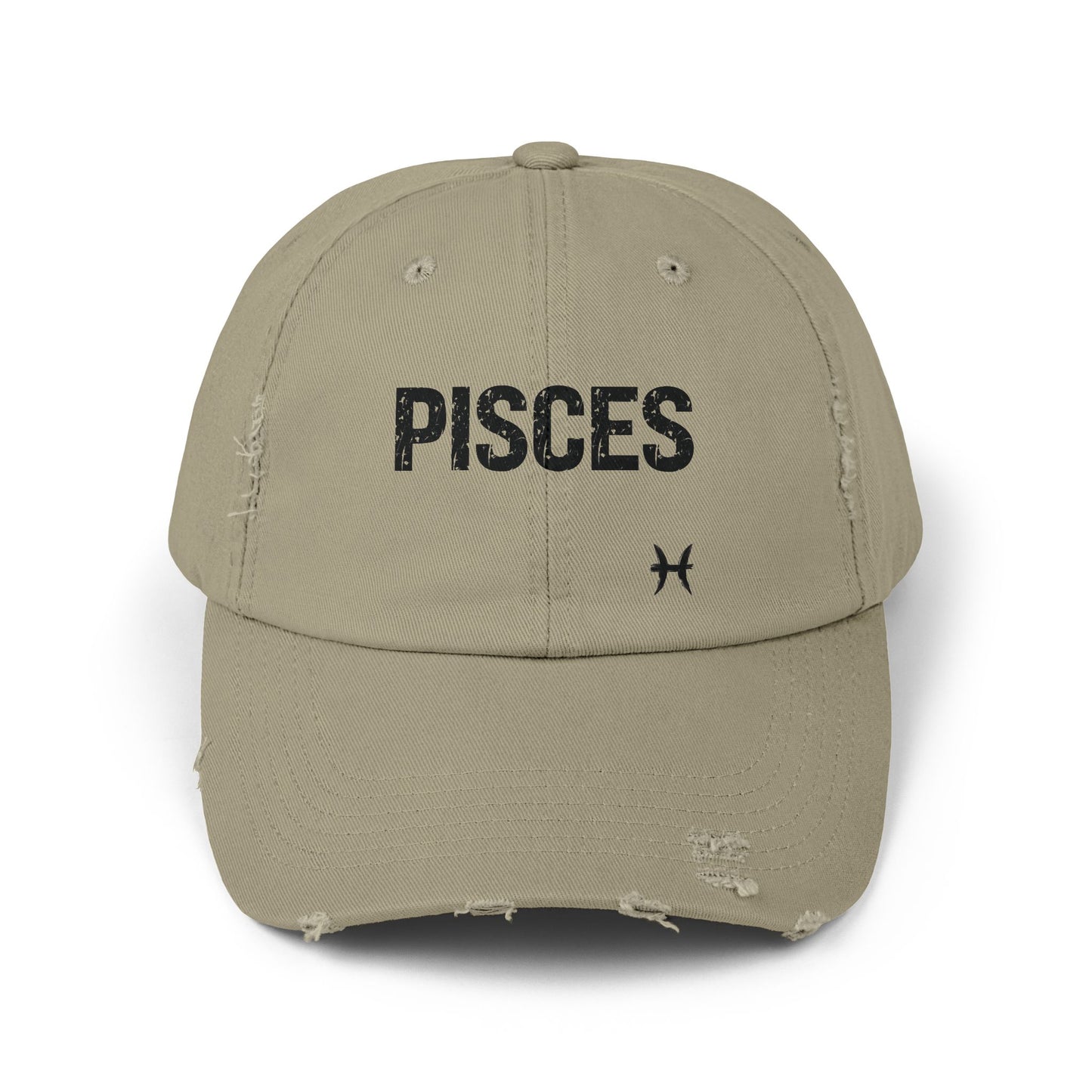 Pisces Zodiac Unisex Distressed Cap – Trendy Astrology Hat for All Genders