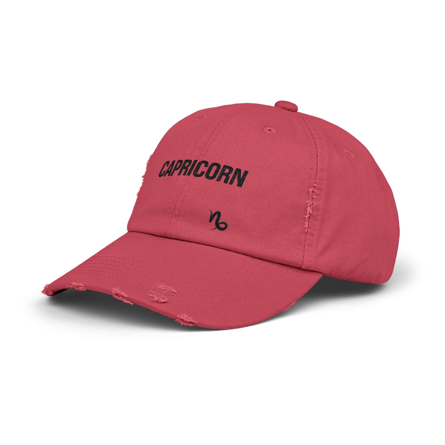 Capricorn Zodiac Unisex Distressed Cap – Trendy Astrology Hat for All Genders