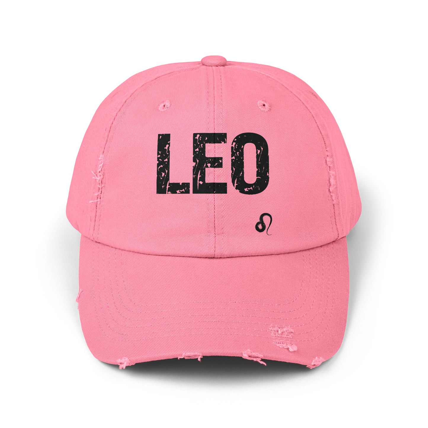 Leo Zodiac Unisex Distressed Cap – Trendy Astrology Hat for All Genders