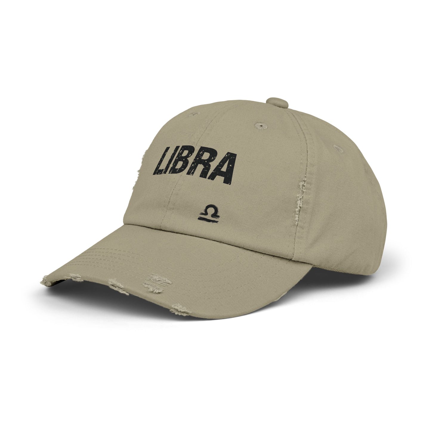 Libra Zodiac Unisex Distressed Cap – Trendy Astrology Hat for All Genders