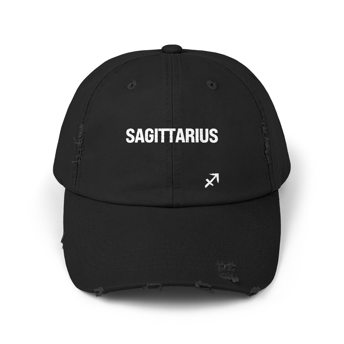 Sagittarius Zodiac Unisex Distressed Cap – Trendy Astrology Hat for All Genders