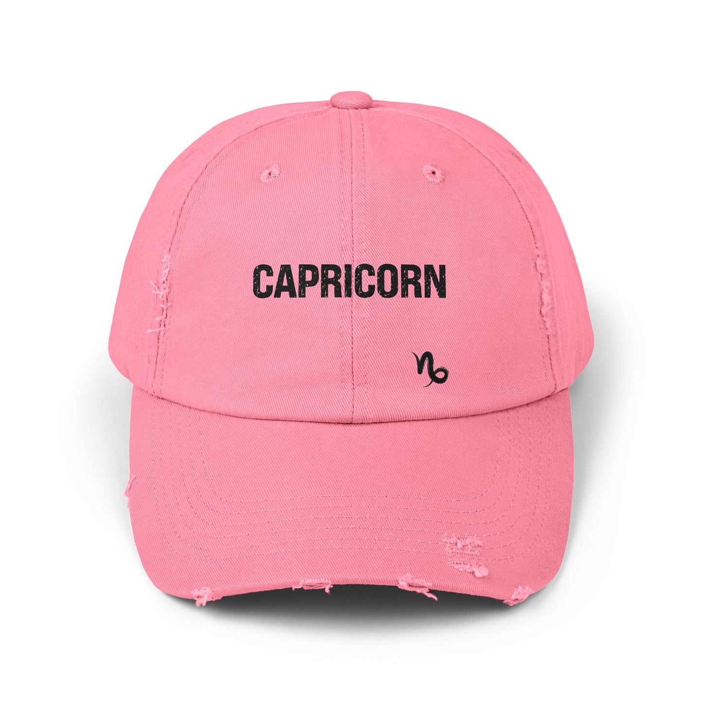 Capricorn Zodiac Unisex Distressed Cap – Trendy Astrology Hat for All Genders