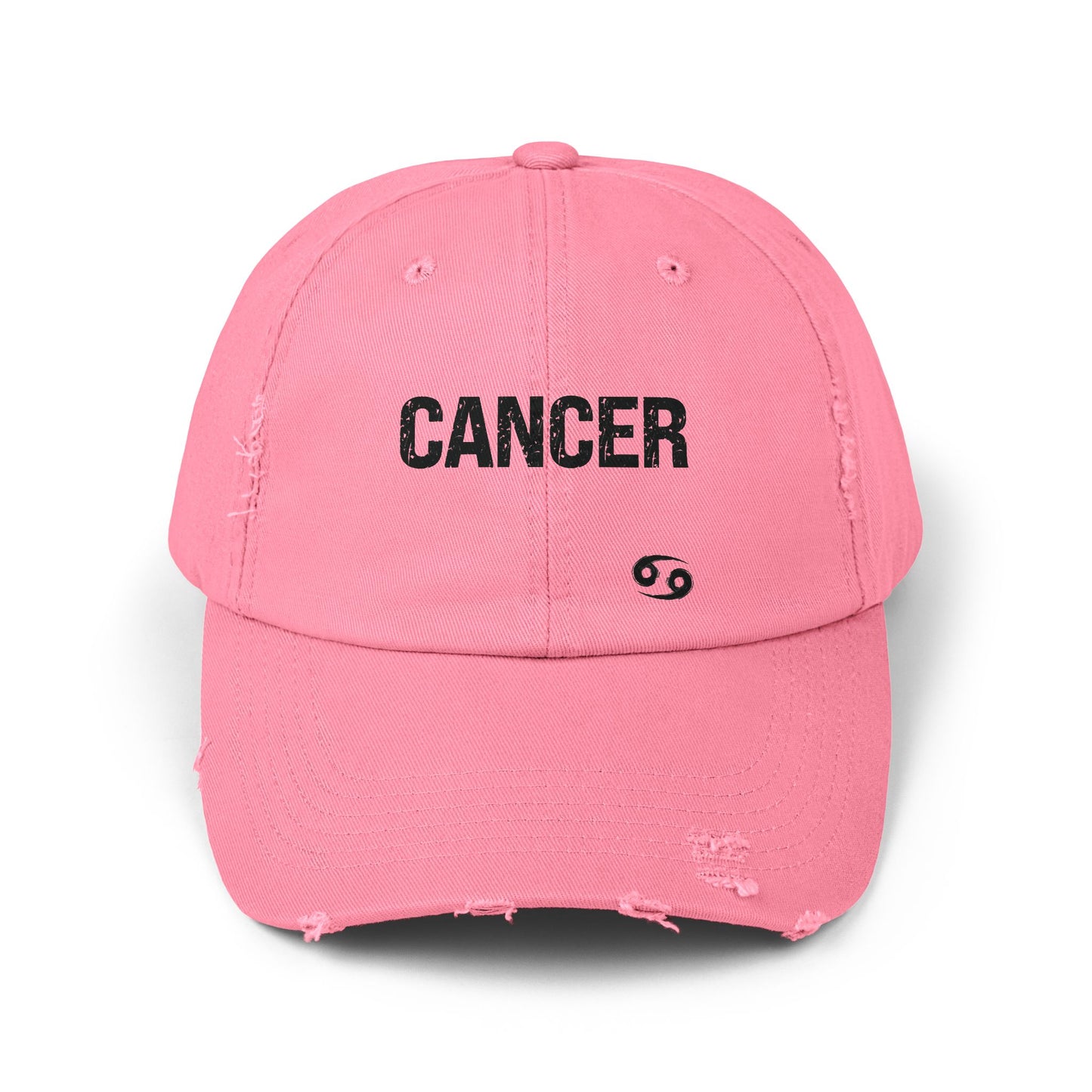 Cancer Zodiac Unisex Distressed Cap – Trendy Astrology Hat for All Genders