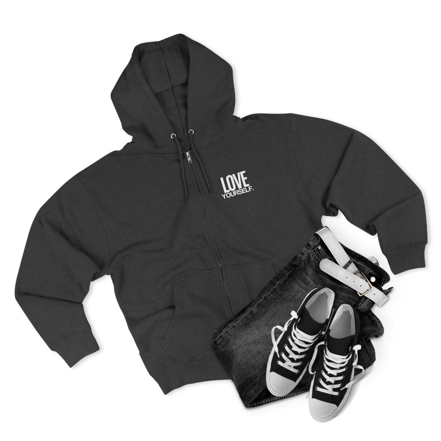 Love Yourself Unisex Zip Hoodie - Soft, Durable & Stylish Comfort for Everyday