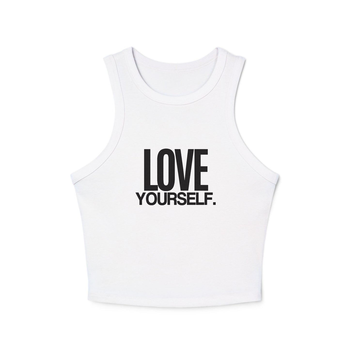 Love Yourself Women's Micro Rib Racer Tank Top - Ultra-Soft, Flattering & Modern Fit