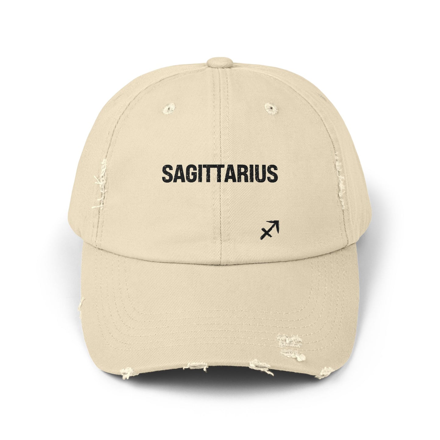 Sagittarius Zodiac Unisex Distressed Cap – Trendy Astrology Hat for All Genders