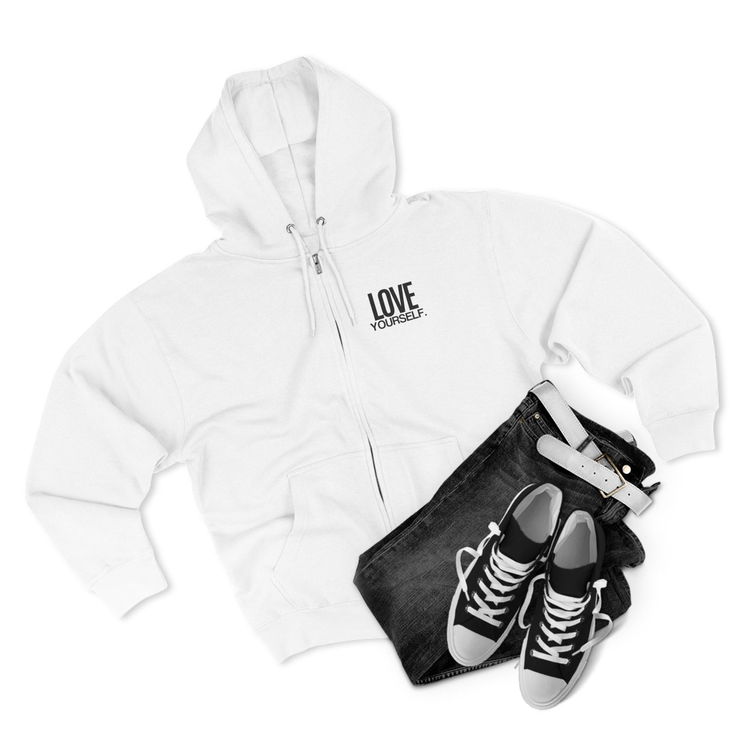 Love Yourself Unisex Zip Hoodie - Soft, Durable & Stylish Comfort for Everyday