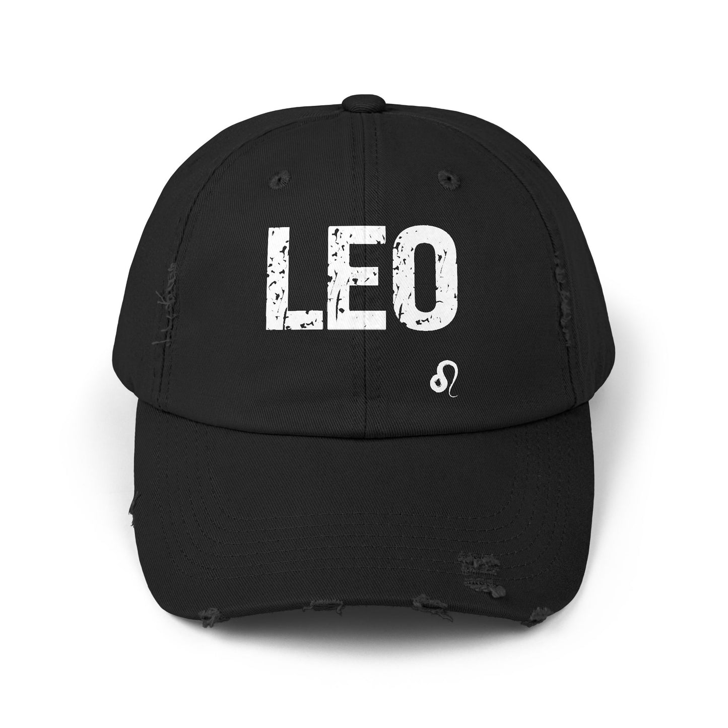 Leo Zodiac Unisex Distressed Cap – Trendy Astrology Hat for All Genders