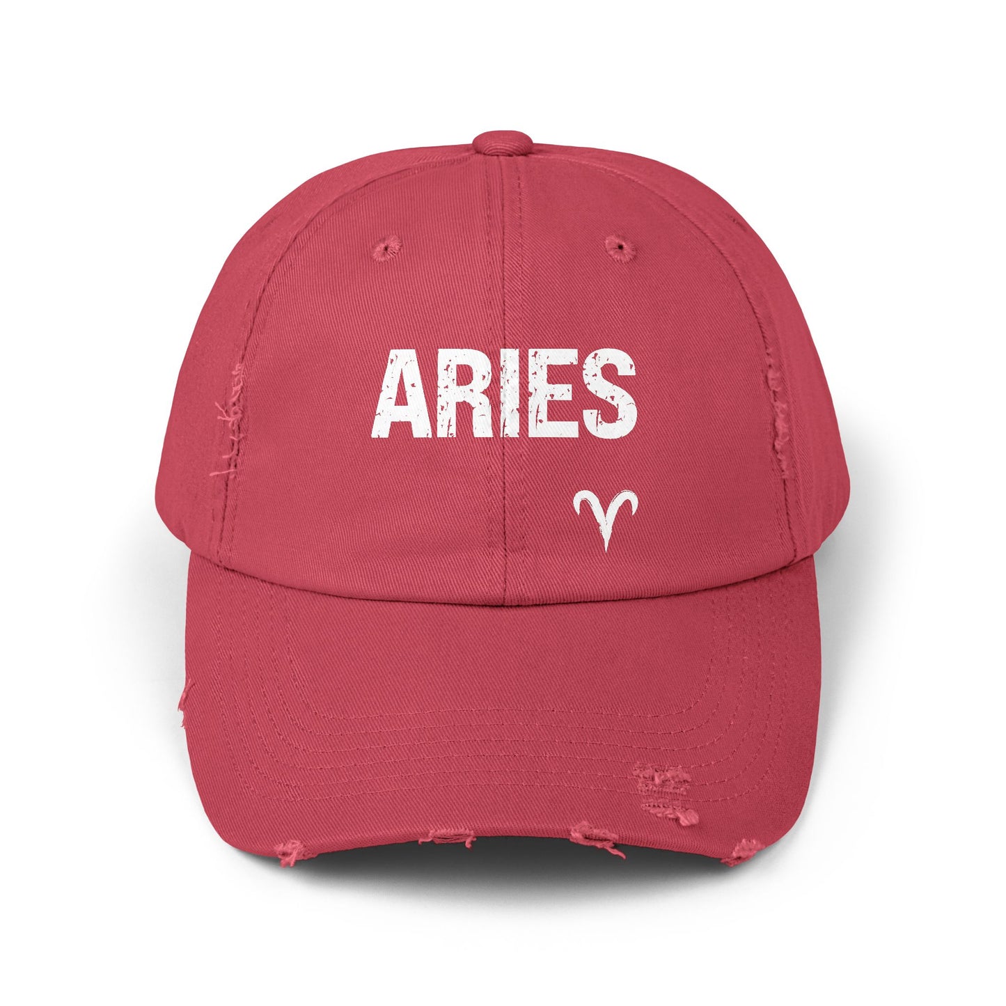 Aries Zodiac Unisex Distressed Cap – Trendy Astrology Hat for All Genders