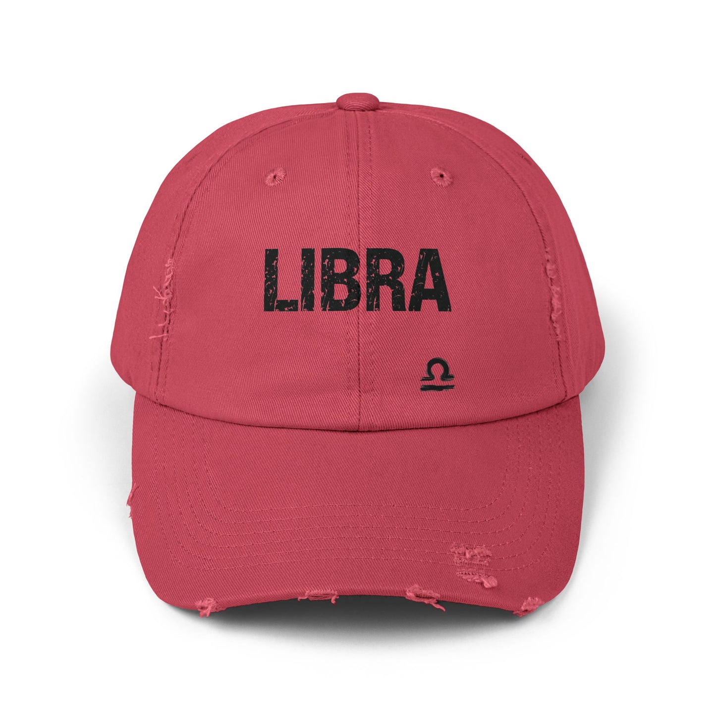 Libra Zodiac Unisex Distressed Cap – Trendy Astrology Hat for All Genders