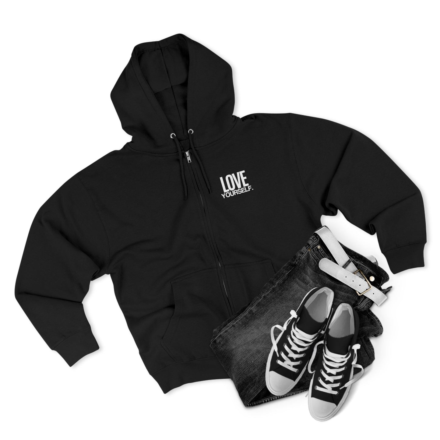 Love Yourself Unisex Zip Hoodie - Soft, Durable & Stylish Comfort for Everyday