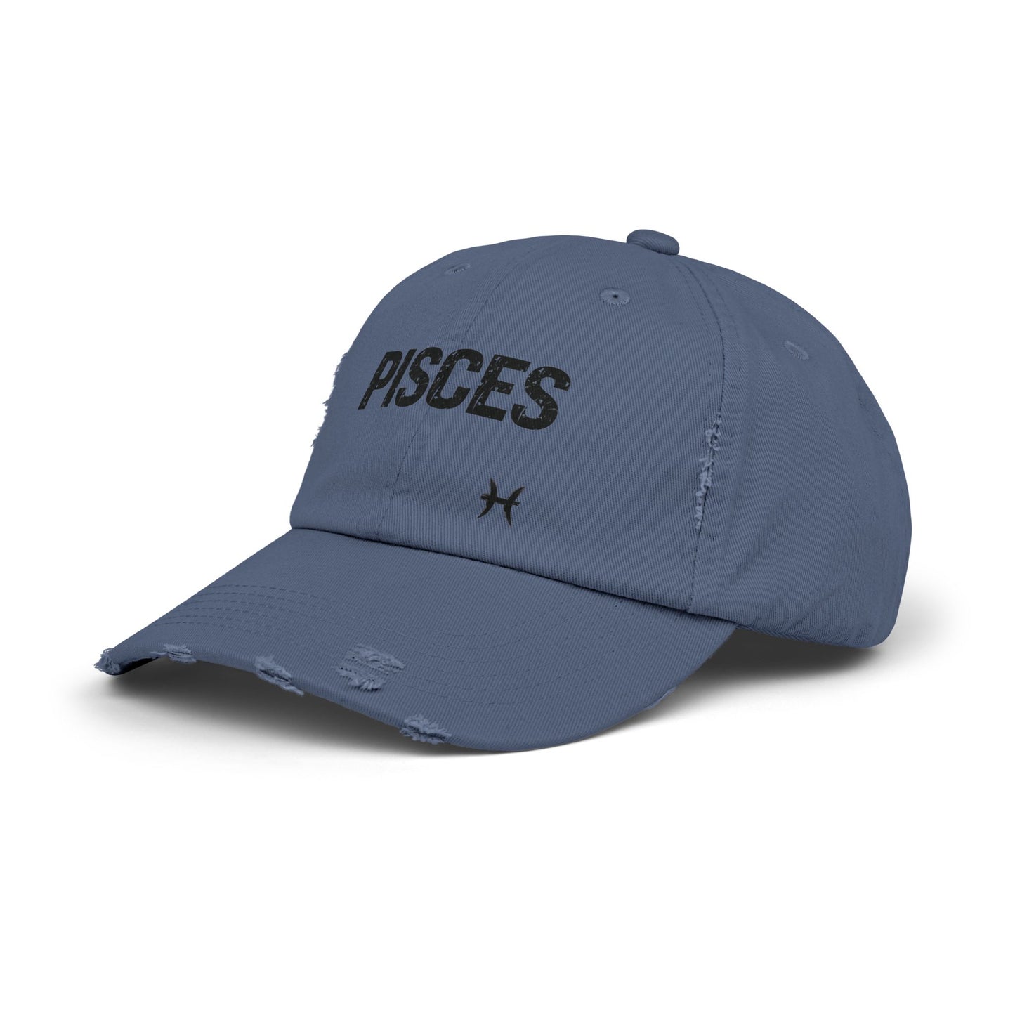 Pisces Zodiac Unisex Distressed Cap – Trendy Astrology Hat for All Genders