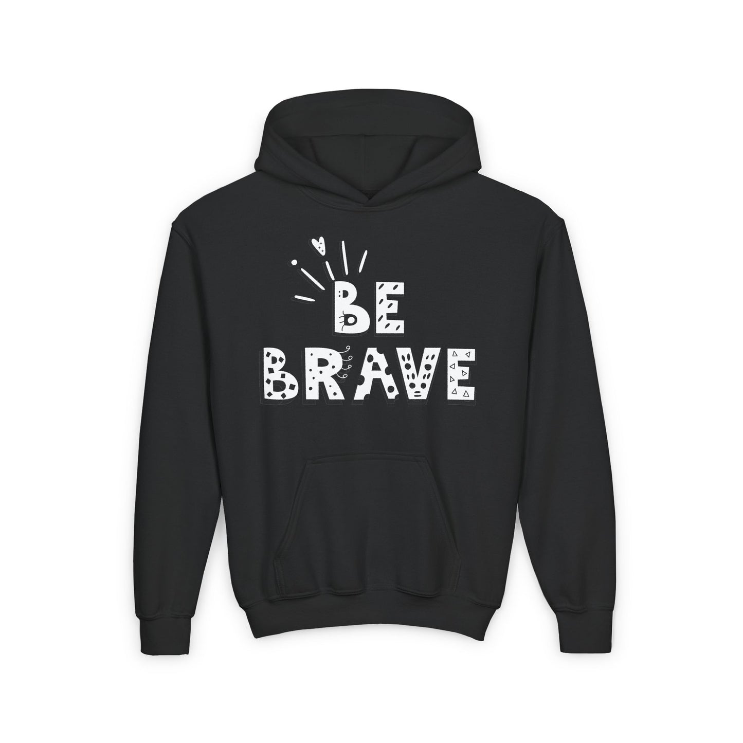 Be Brave Youth Hoodie - Soft, Durable & Cozy Heavy Blend Sweatshirt