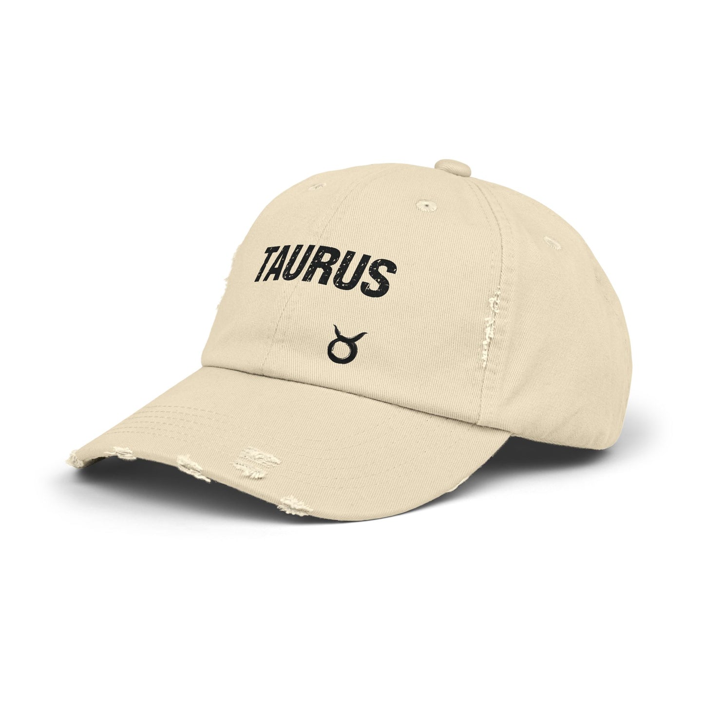 Taurus Zodiac Unisex Distressed Cap – Trendy Astrology Hat for All Genders