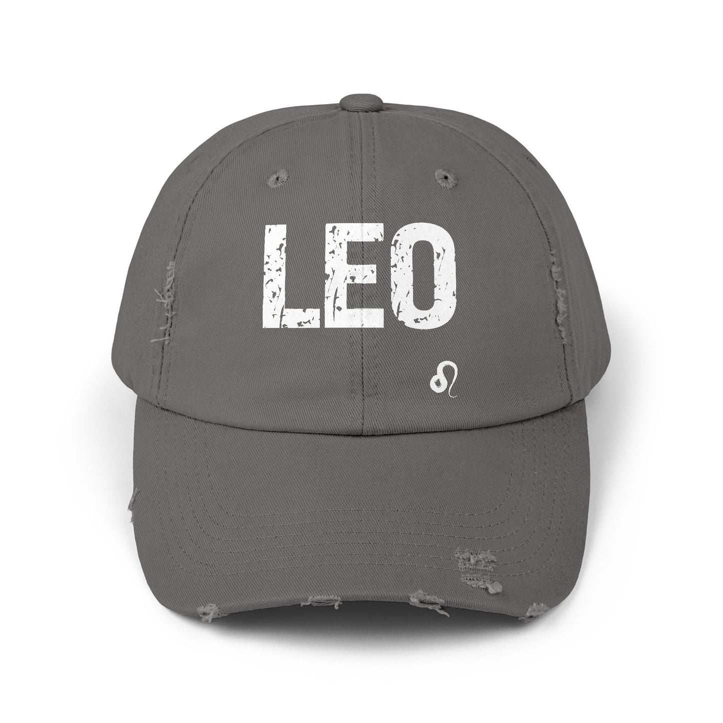 Leo Zodiac Unisex Distressed Cap – Trendy Astrology Hat for All Genders