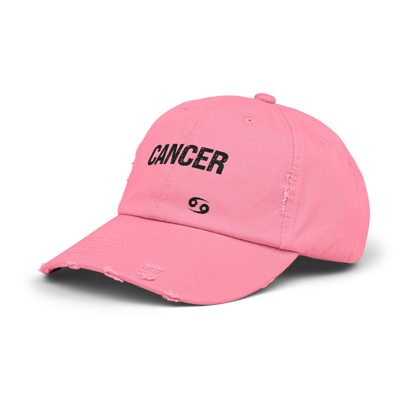 Cancer Zodiac Unisex Distressed Cap – Trendy Astrology Hat for All Genders