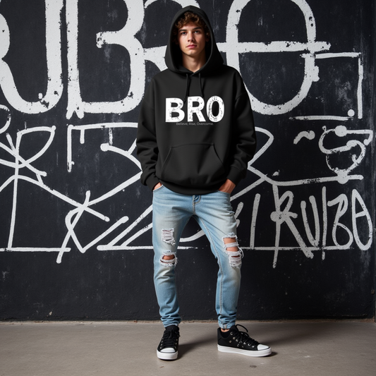 Bro Teen Hoodie, Teen Boys' Hoodies, Cool and Trendy Graphic Sweatshirt, Funny Unisex Fashion, Casual Gift for Teenage Boys and Girls