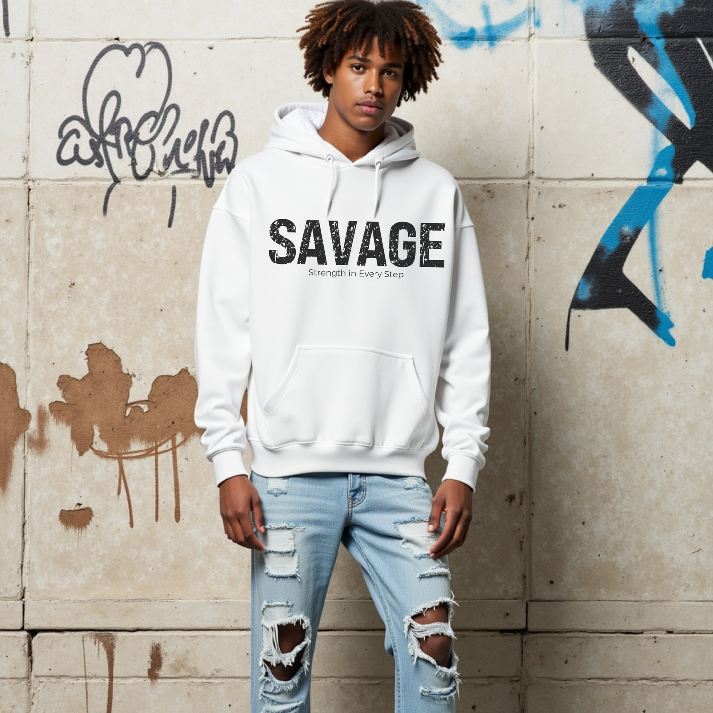 Savage Teen Hoodie, Cool and Trendy Graphic Sweatshirt, Funny Unisex Fashion, Casual Gift for Teenage Boys and Girls