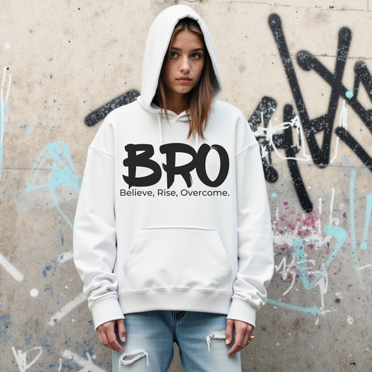 Bro Teen Hoodie, Teen Female Hoodie, Cool and Trendy Graphic Sweatshirt, Funny Unisex Fashion, Casual Gift for Teenage Boys and Girls