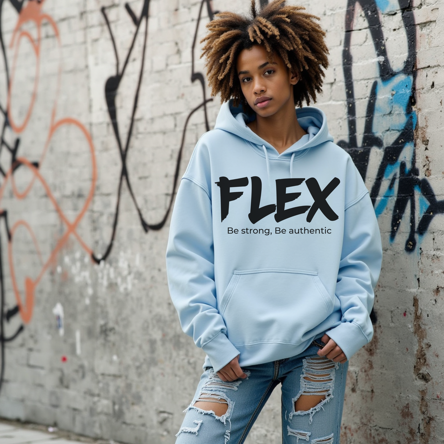 Flex Teen Hoodie, Teen Female Hoodie, Cool and Trendy Graphic Sweatshirt, Funny Unisex Fashion, Casual Gift for Teenage Boys and Girls