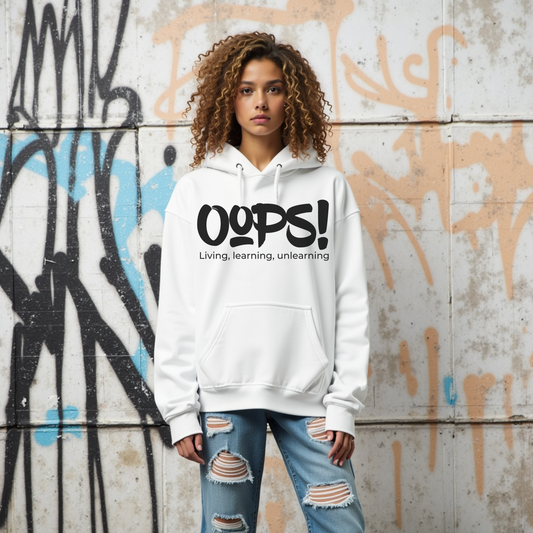 Oops! Teen Hoodie, Teen Female Hoodie, Cool and Trendy Graphic Sweatshirt, Funny Unisex Fashion, Casual Gift for Teenage Boys and Girls