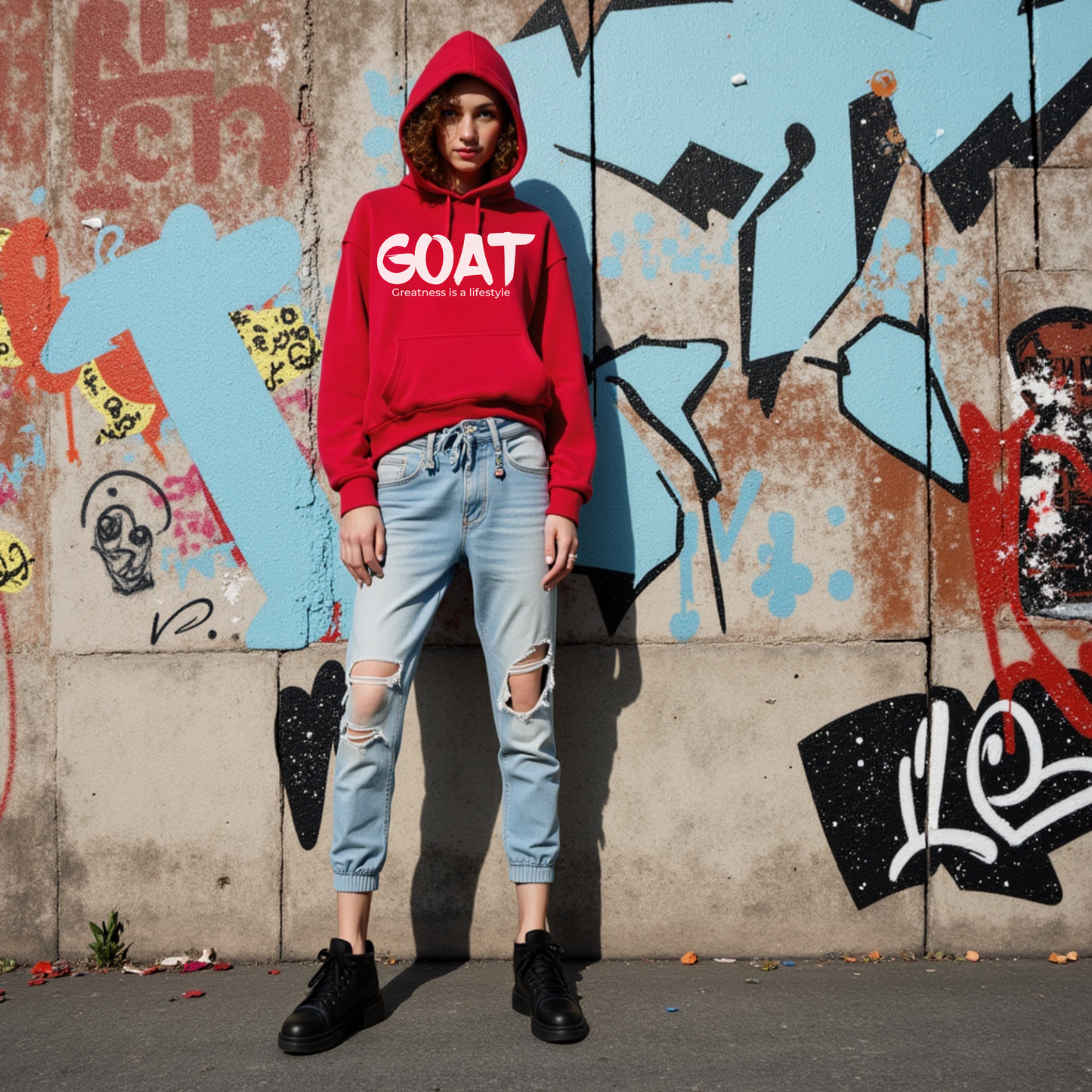 Goat Teen Hoodie, Teen Female Hoodie, Cool and Trendy Graphic Sweatshirt, Funny Unisex Fashion, Casual Gift for Teenage Boys and Girls