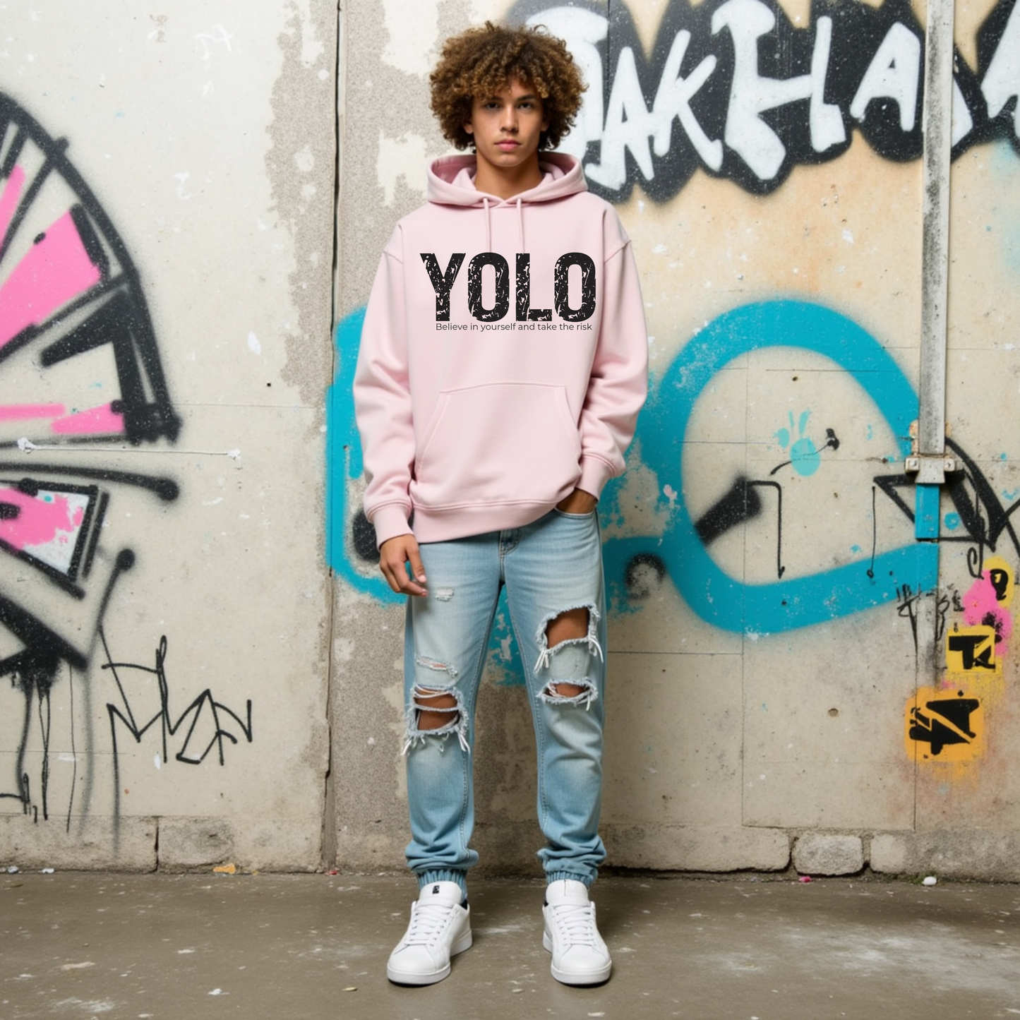 Yolo Teen Hoodie, Cool and Trendy Graphic Sweatshirt, Funny Unisex Fashion, Casual Gift for Teenage Boys and Girls