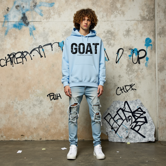 Goat Teen Hoodie, Cool and Trendy Graphic Sweatshirt, Funny Unisex Fashion, Casual Gift for Teenage Boys and Girls