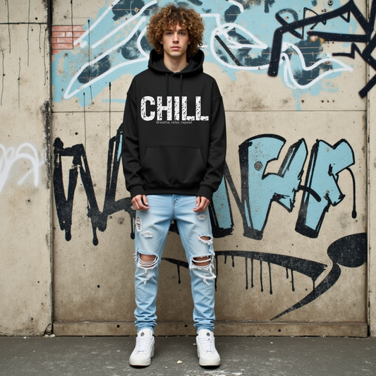 Chill Teen Hoodie, Teen Boys' Hoodies, Cool and Trendy Graphic Sweatshirt, Funny Unisex Fashion, Casual Gift for Teenage Boys and Girls