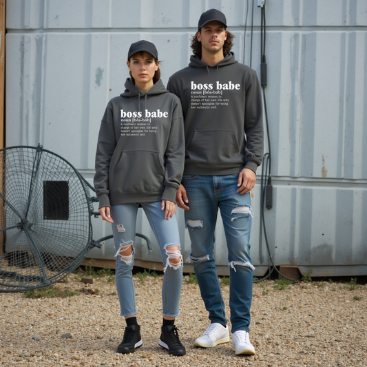 Boss Babe Garment-Dyed Hoodie - Unisex, Soft, Durable & Eco-Friendly Comfort