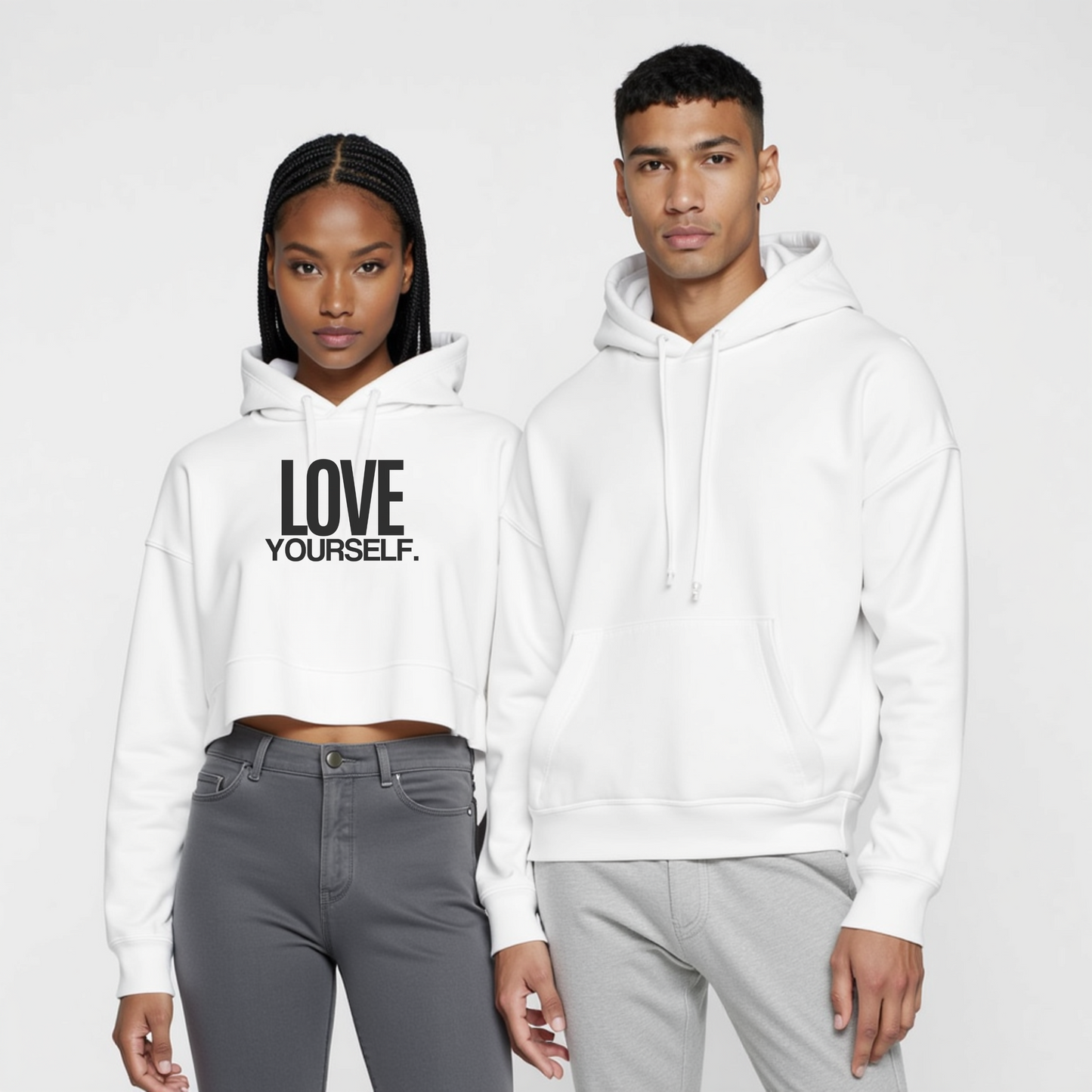 Love Yourself Women’s Cropped Hoodie – Stylish, Comfortable, and Effortlessly Chic