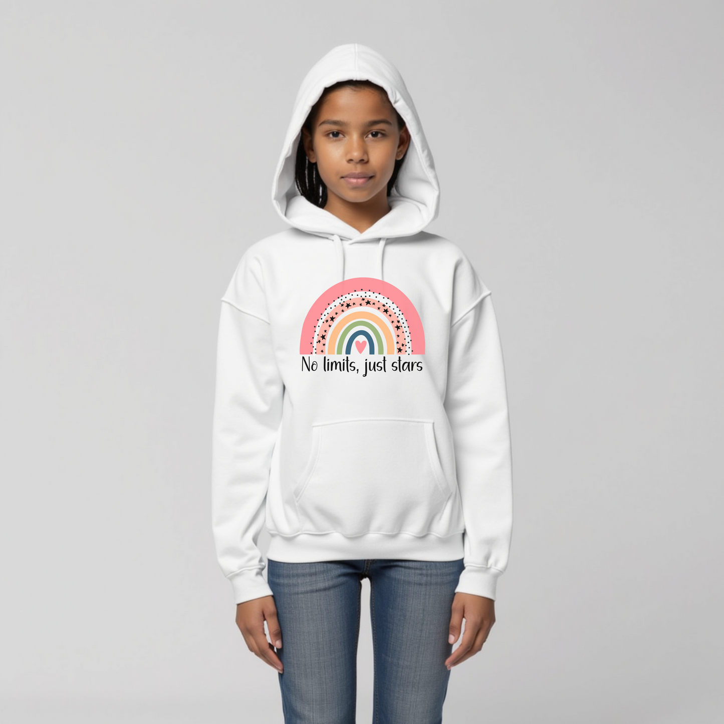 No Limits Just Stars Youth Hoodie - Soft, Durable & Cozy Heavy Blend Sweatshirt