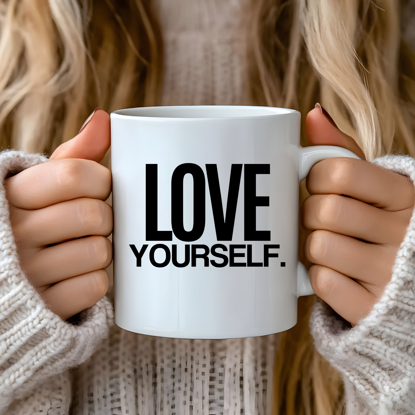 Love Yourself Ceramic Mug – Inspirational Coffee Cup 11oz | BPA-Free, Microwave & Dishwasher Safe