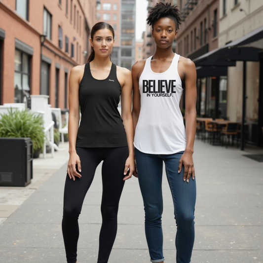 Believe in Yourself Women's Ideal Racerback Tank - Lightweight, Stylish & Comfortable Fit